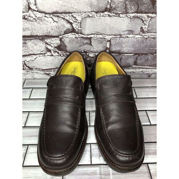 Gravity Defyer Ludvig Brown Leather Slip On Loafers Shoes Men’s Sz 8M US/41EU main image 10